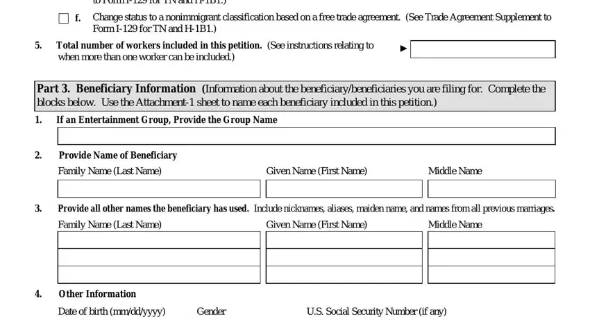 step 4 to finishing Form I 129