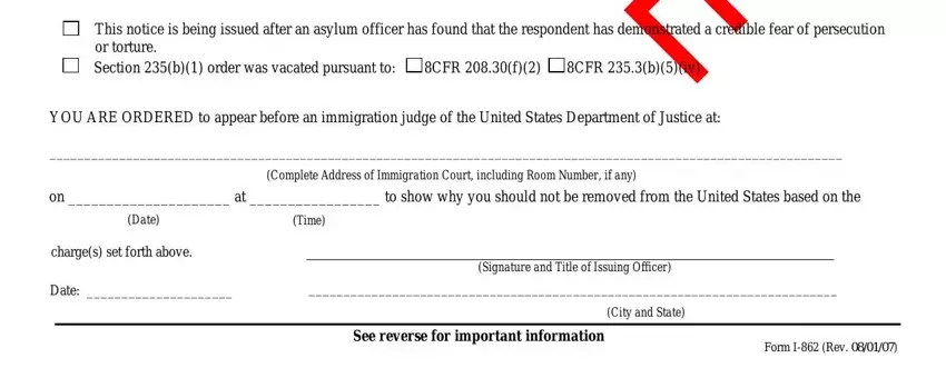 Completing form i 862 part 2