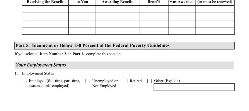 step 5 to completing uscis gov forms i 912