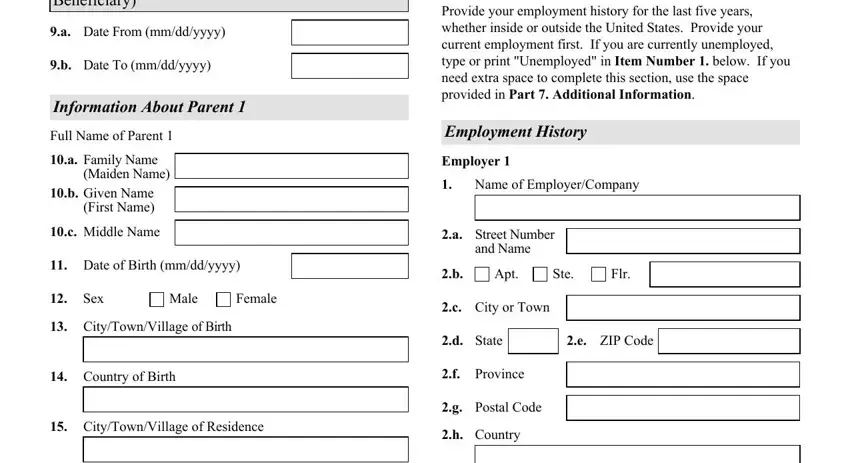 step 4 to entering details in uscis form i 130a pdf