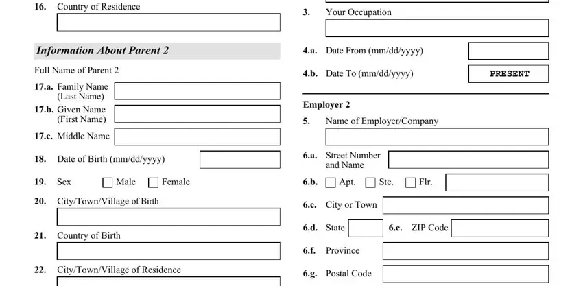 part 5 to filling out uscis form i 130a pdf