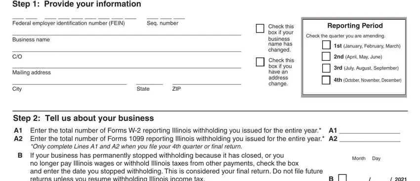 illinois 941 x fields to complete