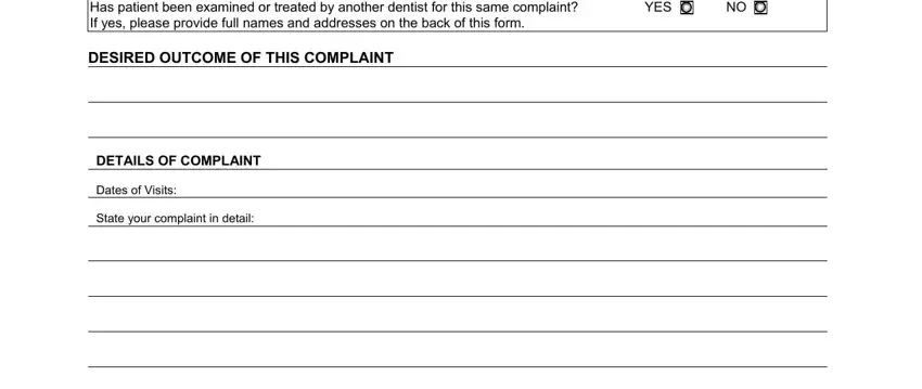 Completing dental complaint board stage 2