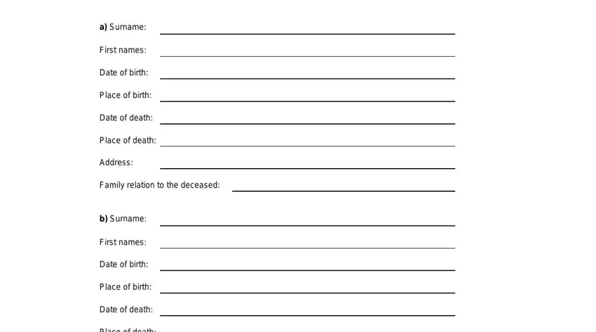 Filling in inheritance format pdf step 4