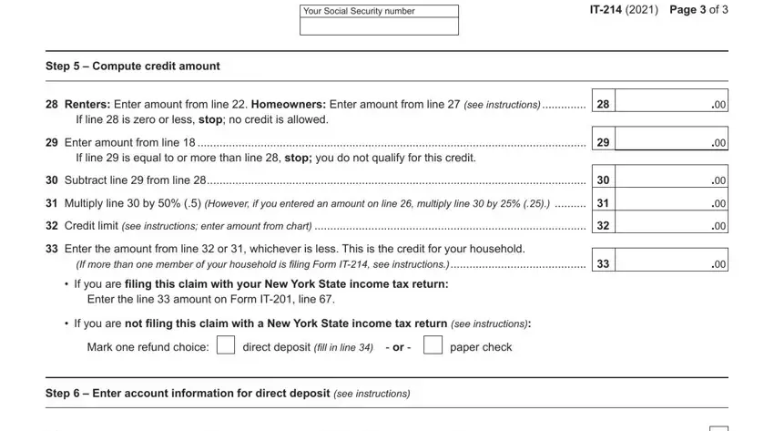 stage 5 to entering details in form it 214