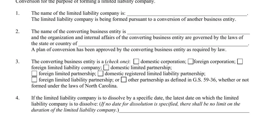 entering details in limited liability company annual report form nc stage 1