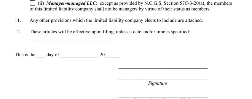 Finishing limited liability company annual report form nc part 4