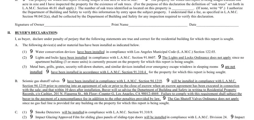 Filling out la 9a report part 3