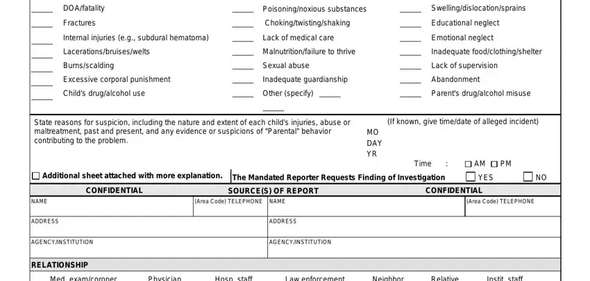 step 2 to filling out 2221a form