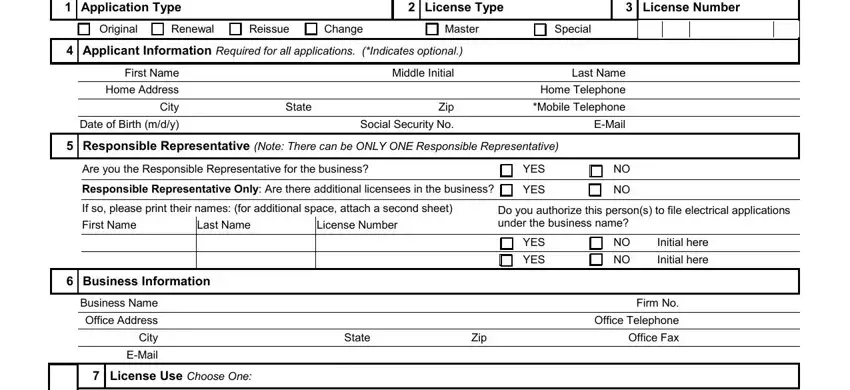 filling out what form lic 3825 part 1