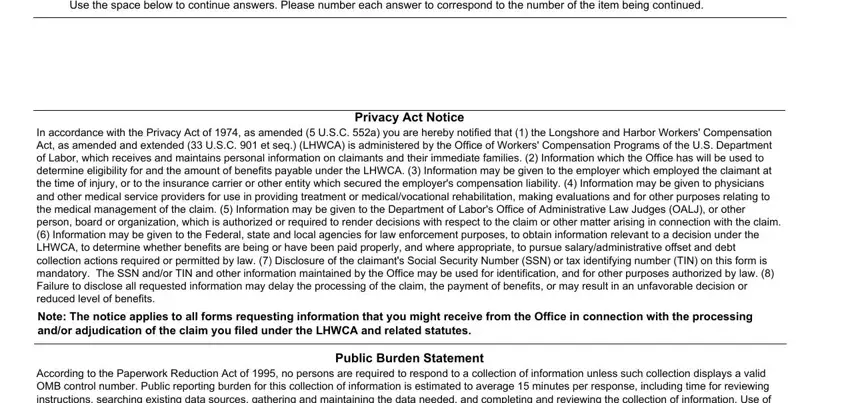 ls 203 PrivacyActNotice, and PublicBurdenStatement blanks to fill out