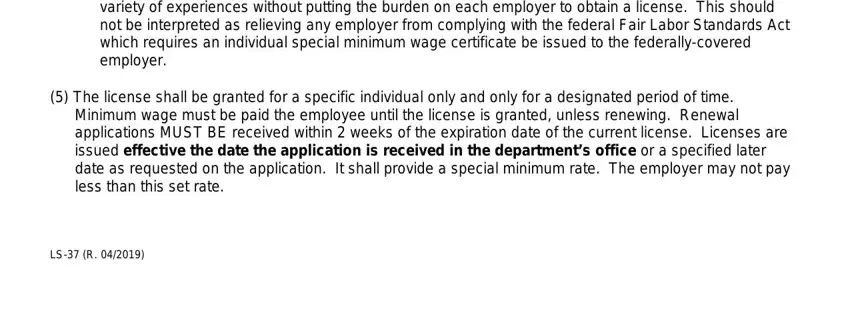 filling in missouri work permit step 1