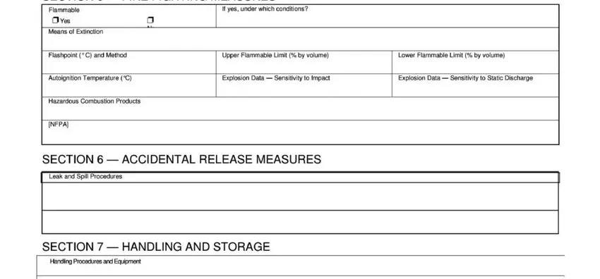 step 3 to entering details in blank msds template word