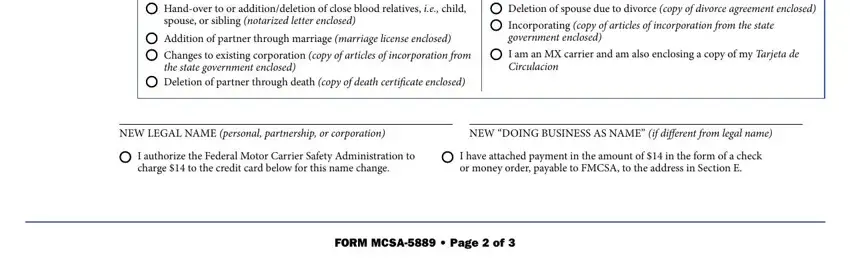 stage 5 to completing fmcsa form mcsa