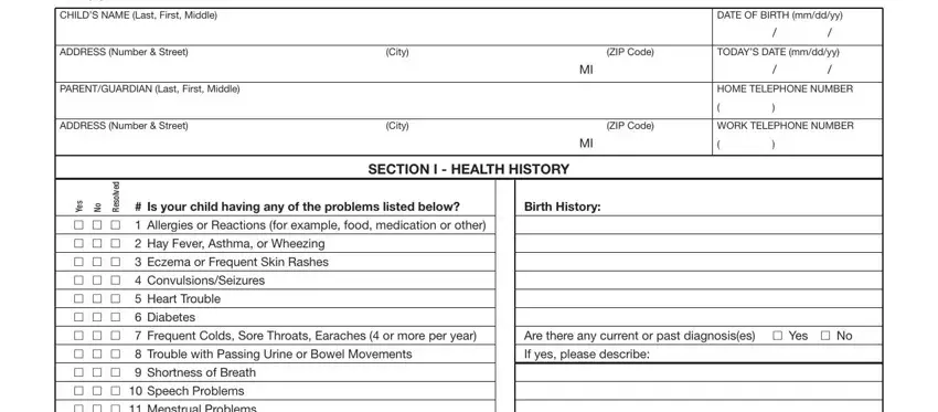 entering details in Form Mdch Bcal 3305 part 1