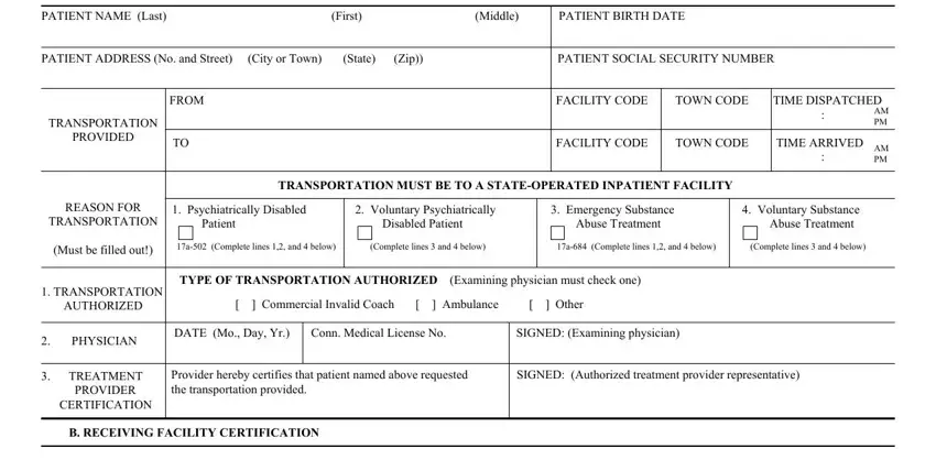 step 1 to filling in Form Mhcc 15