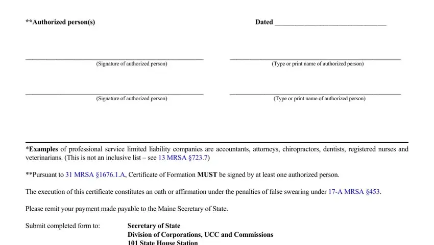 Entering details in Form Mllc 6 step 4