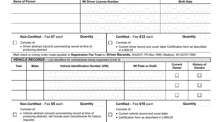 Filling out wisconsin form info step 2