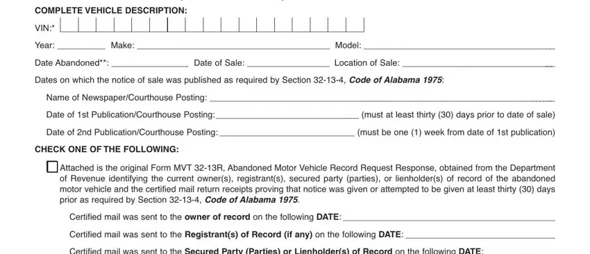 step 1 to writing alabama motor vehicle gift transfer form