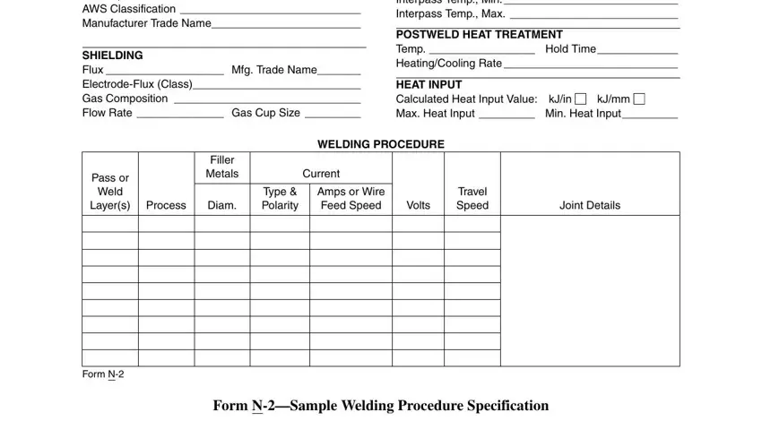 Finishing n 2 sample procedure form part 2