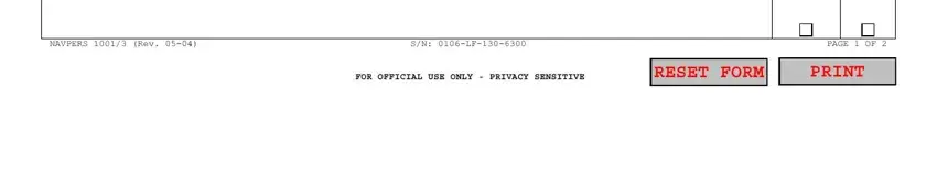 ready reserve form NAVPERS  Rev, SN LF, and PAGE  OF fields to complete
