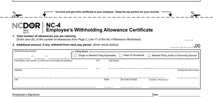 Entering details in nc form part 3