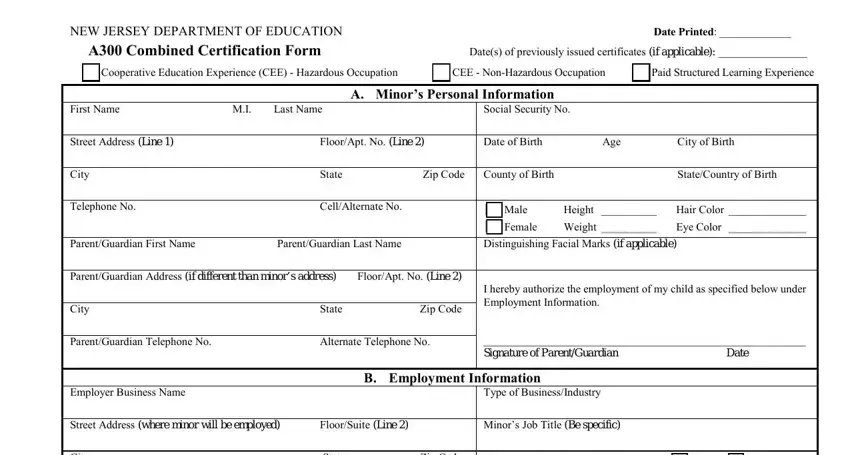 Form Nj A300 ≡ Fill Out Printable PDF Forms Online