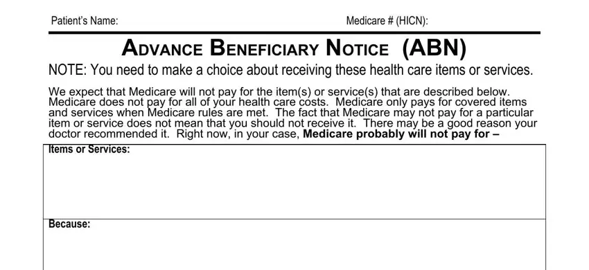 filling out blank abn form step 1