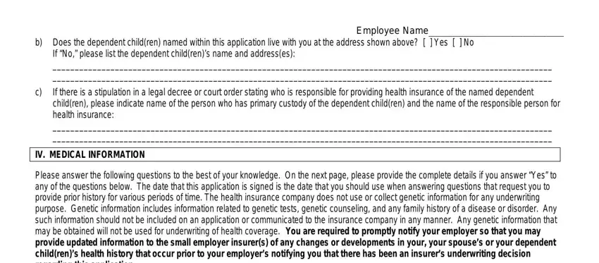 wisconsin uniform health application EmployeeName fields to insert