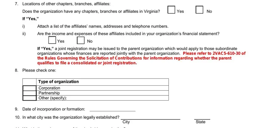 Filling in virginia department of agriculture and consumer services form 102 step 5
