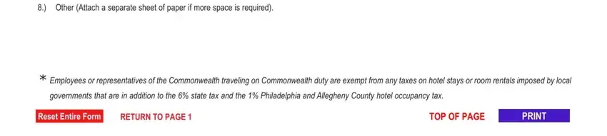 pa exemption certificate fill in form Other Attach a separate sheet of, and Employees or representatives of fields to fill out