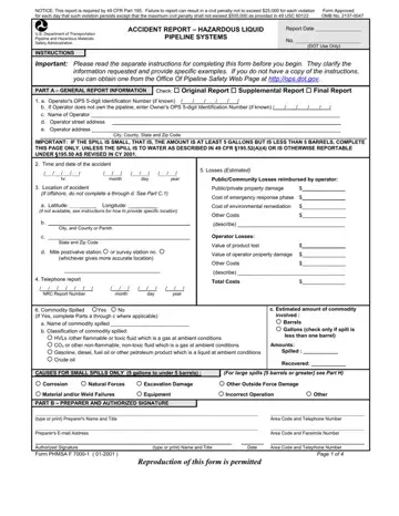 Form Phmsa F 7000 1 Preview