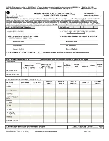 Form Phmsa F 7100 1 1 Preview