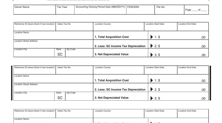 Entering details in pt 100 forms stage 3