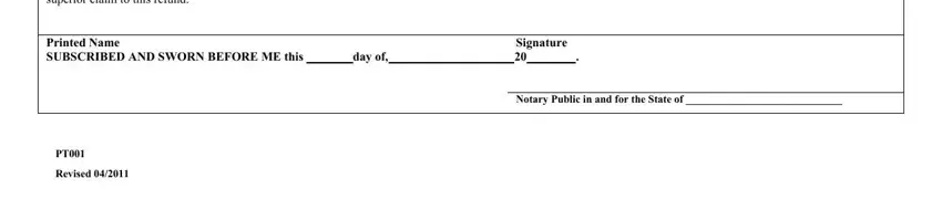 Approving NotaryPublicinandfortheStateof, Signature, and Revised fields to fill out