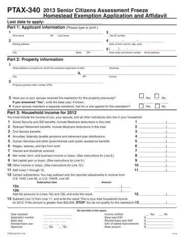 Form Ptax 340 Preview