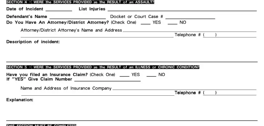 Filling out usted step 4