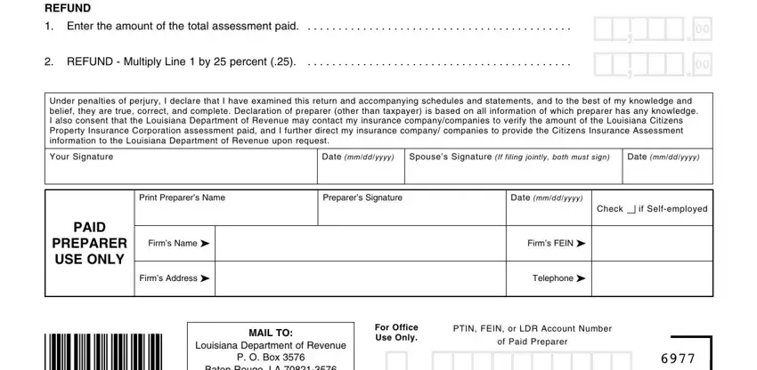 Entering details in louisiana forms r 540ins for 2020 part 2