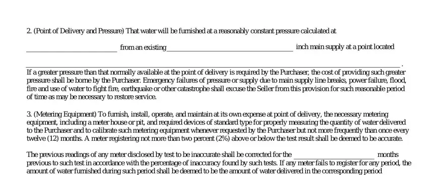 Filling in blank purchase agreement form step 4