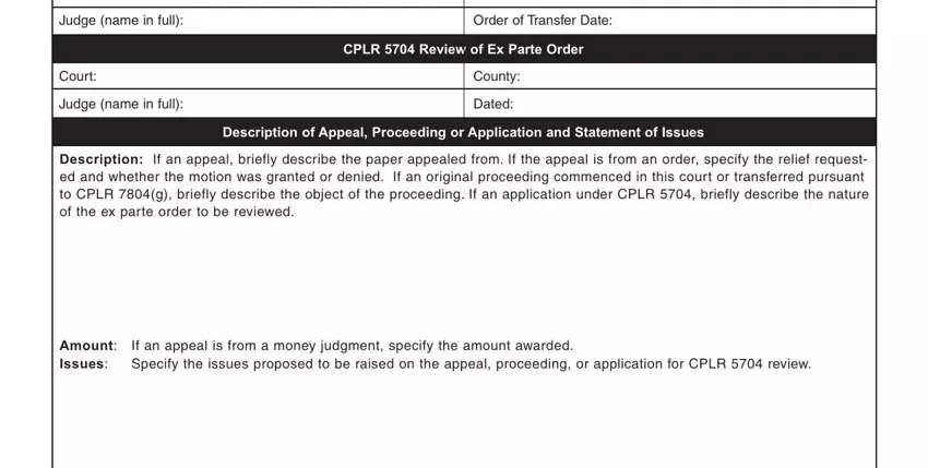 part 5 to filling out appellate division second department