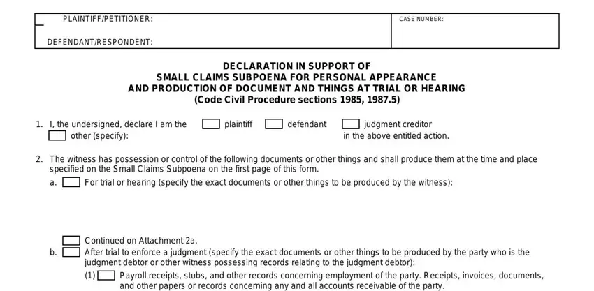 part 4 to completing claims subpoena