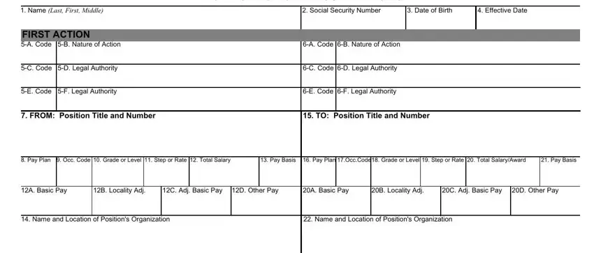 portion of empty spaces in sf50 form