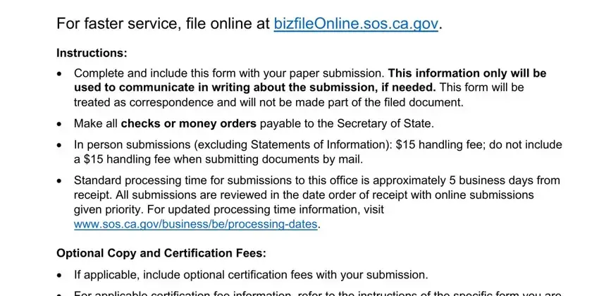 part 1 to writing bizfile sos ca gov form si 550