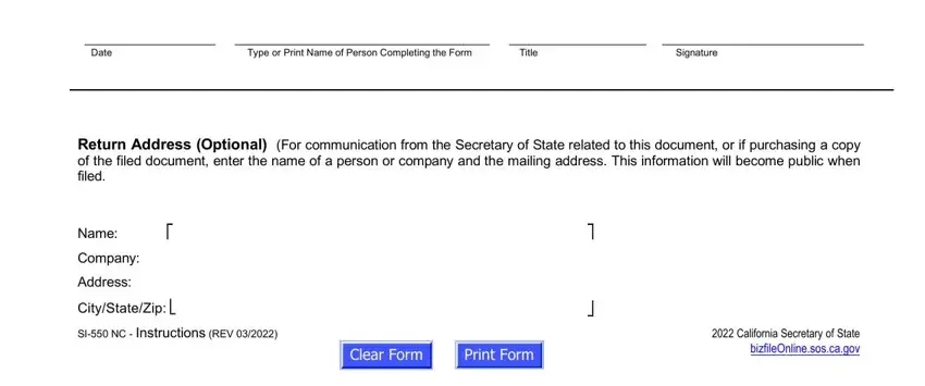 Filling out si 550 part 4