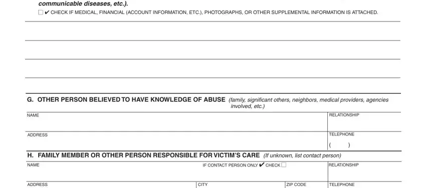 Filling in soc form stage 4