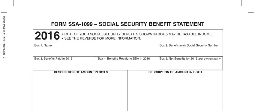 portion of empty spaces in ssa 1099 form 2019 pdf