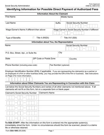 Form Ssa 1695 Preview