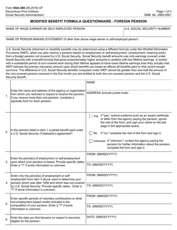 Form Ssa 308 Preview