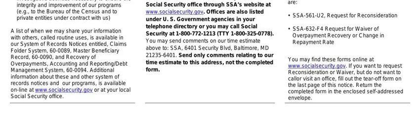 Entering details in ssa 3105 waiver stage 2