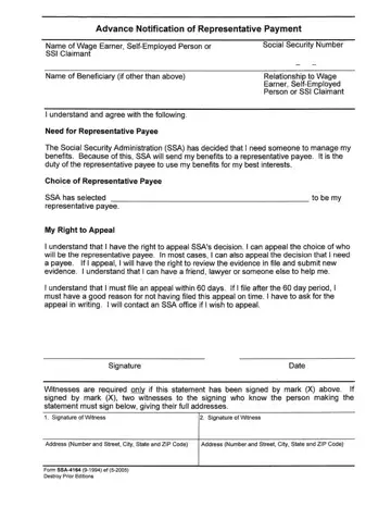 Form Ssa 4164 Preview